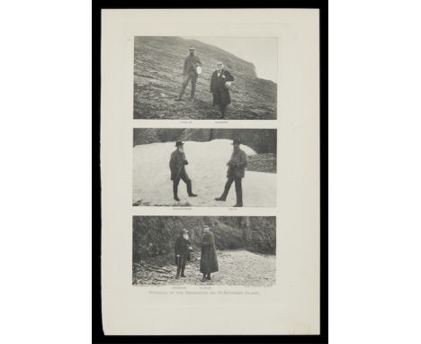 Edward Curtis (American, 1868-1952). Photogravure labeled "Members of the Expedition on St. Matthew Island" depicting three v