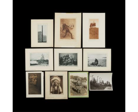 Edward Curtis (American, 1868-1952). Group of ten photographs including:Group of five photogravures, likely for the project "