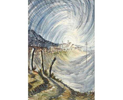 Ashley Jackson (b.1940)"Barnsley Main - Gone Forever"Signed and dated (19)68, mixed media, 106cm by 70cmExhibited: Salford Ga