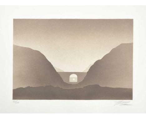 Trevor Grimshaw (1947-2001)"Aqueduct"Signed and numbered 33/50, lithograph, 29.5cm by 39.5cm
