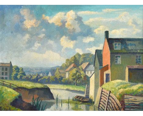 Walter Steggles (1908-1997)"Sussex Landscape, Lewes"Signed, oil on canvas, 37cm by 49cmProvenance: The Artist's Estate and th