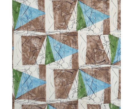 Pablo Picasso (1881-1973) Spanish''Spring'' (1955)Screen printed cotton for Fuller Fabrics, 34cm by 34cm