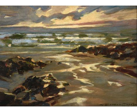 Frederick Gordon Crosby (1885-1943)SeascapeSigned and dated 1939, oil on board, 28.5cm by 38.5cm
