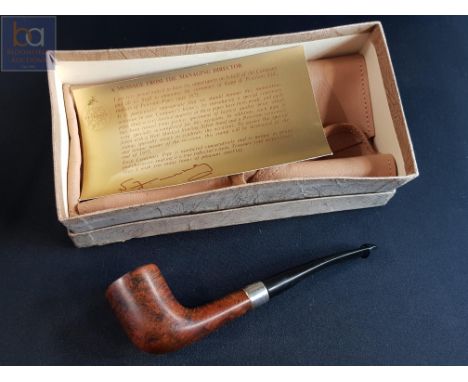 PETERSON'S VINTAGE PIPE WITH SILVER RIM, IRISH HALLMARKS DUBLIN 1975 