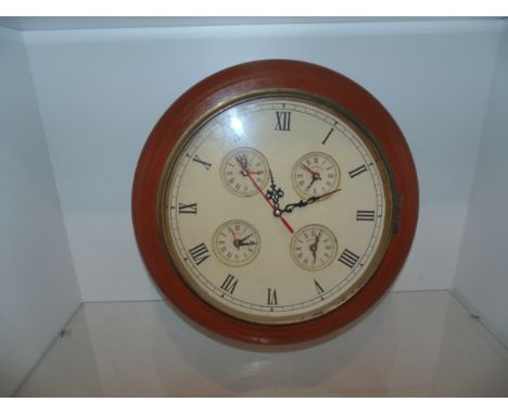 4 World time zone clock London,Paris,Hong-Kong,New York 