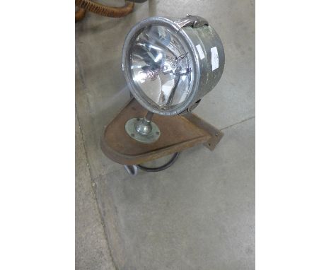 A mounted DHR ship's search light