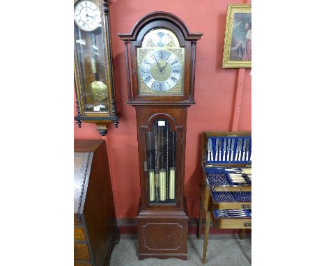 A Richard Broad of Bodmin, Cornwall mahogany three weight longcase clock