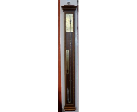 A Torricelli mahogany stick barometer