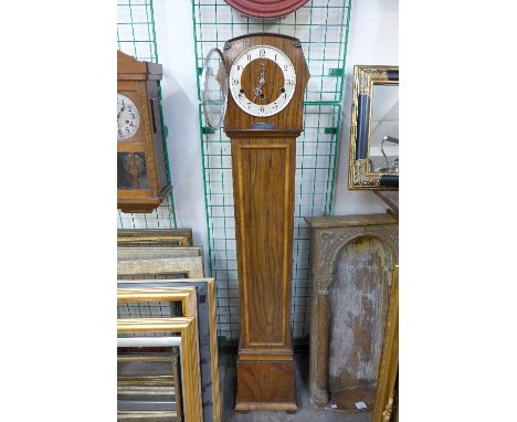 A walnut dwarf longcase clock