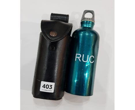 STIG WATER FLASK MARKED RUC COMPLETE WITH LEATHER HOLDER