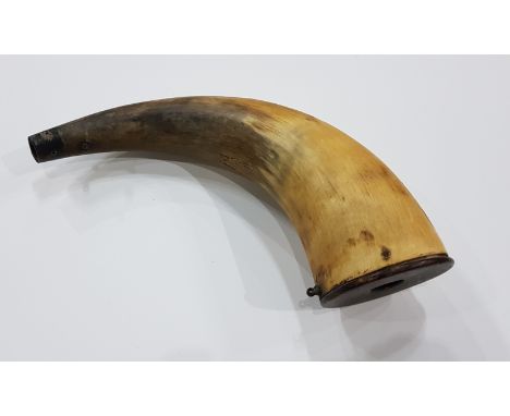 ANTIQUE POWDER HORN FLASK