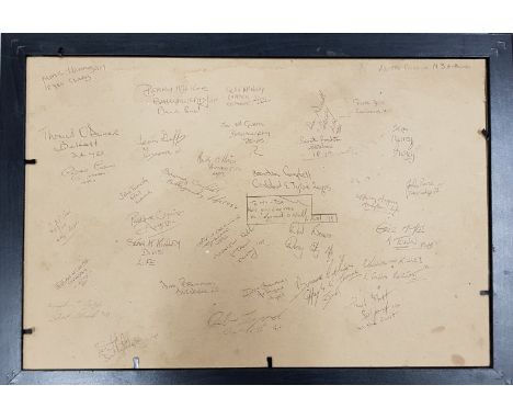 ORIGINAL REPUBLICAN FRAMED PRISON ART SIGNED TO REAR BY ALL OF THE PRISONERS FROM H3 A&amp; B WINGS