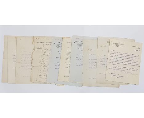 EMMET DALTON DOCUMENTS - VARIOUS LETTERS TO EMMET'S FATHER CONGRATULATING HIM ON HIS SONS ACHIEVEMENTS IN THE FIRST WORLD WAR