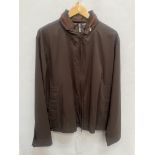 Lanificio Colombo windbreaker jacket with cotton interior (Brown) - size 54