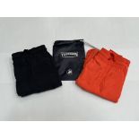 2 x Pairs of Vilebrequin board shorts (Orange and Black) - size XXXL