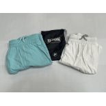 2 x Pairs of Vilebrequin board shorts (Light Blue and White) - size XXXL
