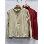 2 x Vincci windbreaker jackets (Red and Beige)