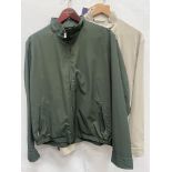 2 x Italian windbreaker jackets (Light Beige and Green)