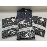 4 x pairs of Derek Rose pyjama's (BRAE032NAV) - size XXL