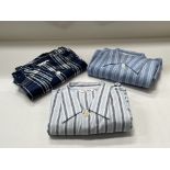 3 x pairs of Derek Rose pyjama's (Blue Striped) - size XXL