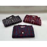 3 x pairs of Derek Rose pyjama's (Red & Blue) - size XXL