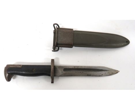Converted American 1903 Pattern Garand Bayonet Into A Knife6 1/2 inch, single edged, shortened, clipped point blade.  Narrow 