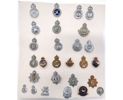 27 x Police Cap Badges Pre 1952chrome KC include Hampshire Constabulary ... Essex Constabulary ... Leicestershire And Rutland