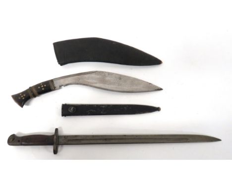 WW1 Regimentally Stamped SMLE Bayonet17 1/4 inch, single edged blade with fuller.  Forte with maker "Wilkinson" dated "1/18".