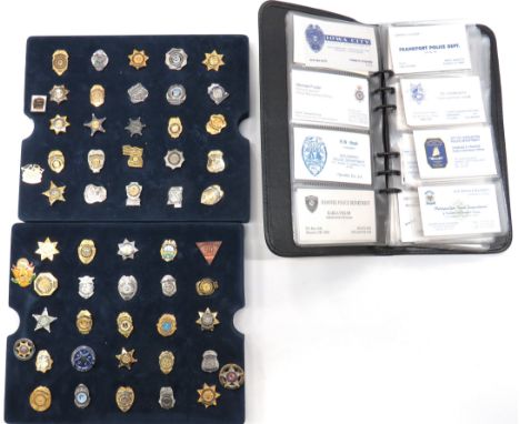 Selection of Miniature American Police Badgesgilt and enamel lapel, miniature badges include Nebraska ... New Hampshire ... N