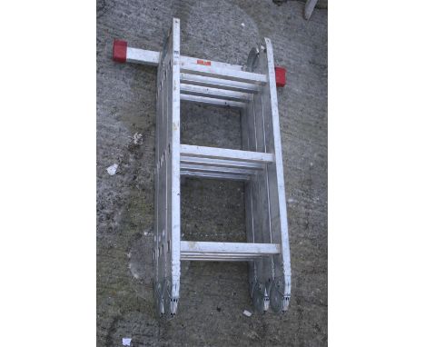 A folding Youngman 200 multi purpose step ladder.  
