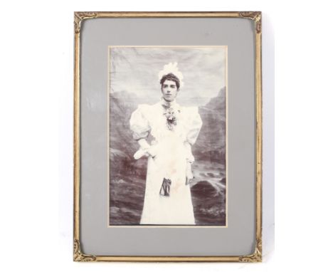 A circa 1910 Danish photo easel frame. With slight bowed glass front and brass frame, overall 20.3cm x 15.4cm