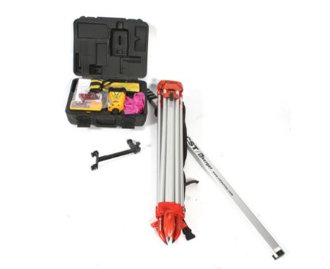 A CST/berger Wizard LM30 Rotary Laser level, tripod and Lasermark LD-400. With fitted hard plastic case. 
