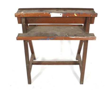 A wooden A-frame artist's easel stand. L66cm x D39cm x H73cm