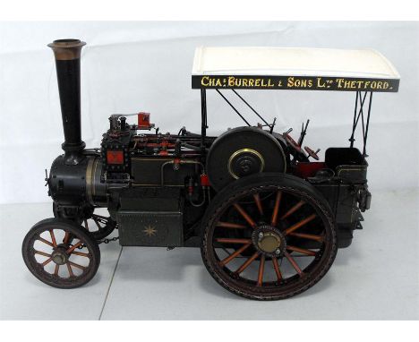 A well-engineered two inch-scale live steam model of a Chas Burrell and Sons 5 ton compound tractor, designed by John Steer o