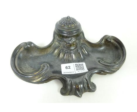 Late 19th century French cast metal inkwell, Depose, 223    Condition Report   Click here for further images, condition, auct
