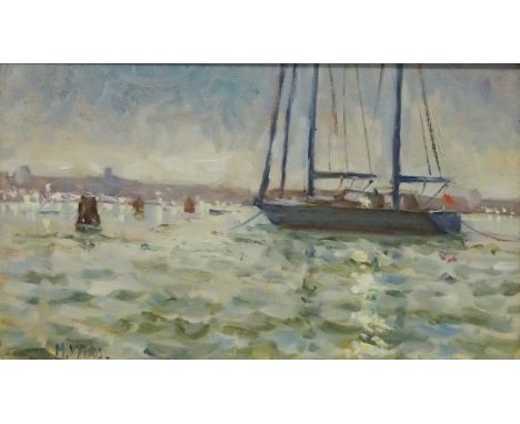 Venice Late Evening, 20th century oil on canvas board signed by Christine M Pybus  14cm x 24cm   Condition Report   Click her