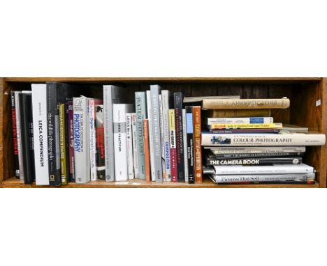 Books, Photography. One shelf of reference works, 20th c and later,&nbsp;including Puts (Erwin), Leica Compendium, dj, hb, fo