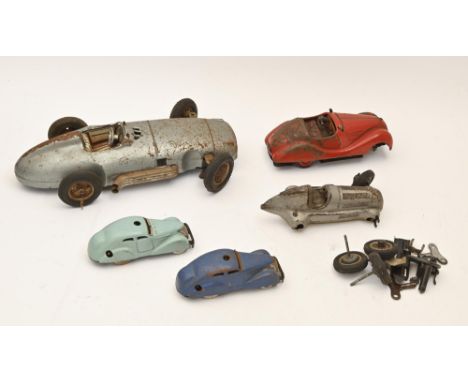 Miscellaneous Schuco toys, comprising Schuco Examico 4001, Schuco Studio 1050, Schuco 3000 (2) and a contemporary German tin 