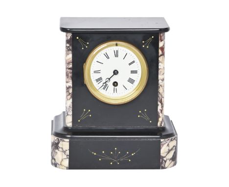 A belge noir mantle clock, early 20th c, 25cm h  