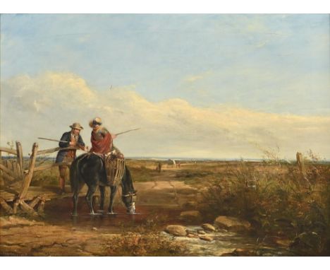 Reuben Bussey (1818-1893) - Going to Market, signed and dated 1863, signed and dated again, inscribed with the title and arti