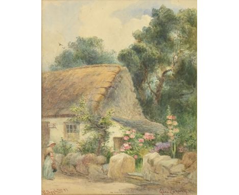 Mabel Annie Levy (1884-1967) - A Still Life, signed, 51 x 34.5cm and three watercolours and an oil by other hands (5)  Damage