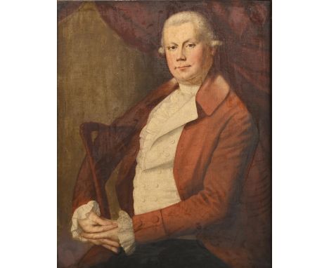 English School, late 18th-early 19th century - Portrait of a Gentleman of the Maling family of Northumberland,&nbsp;seated ha