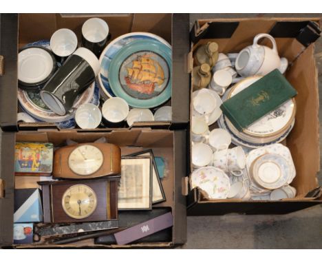 Miscellaneous ceramics to include a Royal Doulton bone china Queensbury tea service, etc and a pair of prints