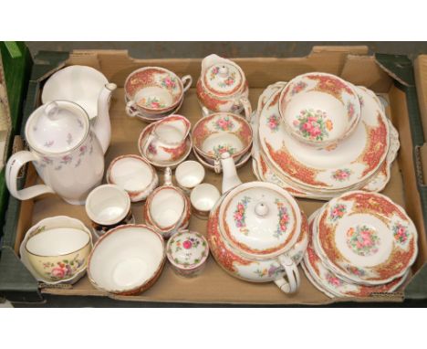 A Foley bone china Montrose tea service, etc  