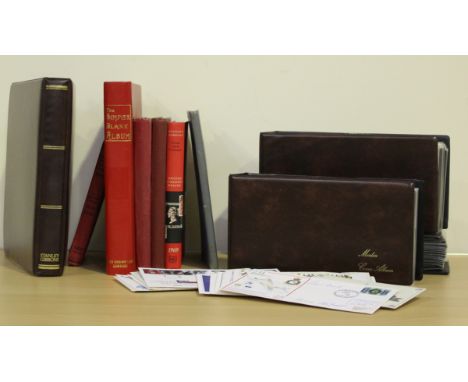 A collection of world stamps in albums, plus loose in packets, Great Britain presentation packs, first day covers 1960s-1980s