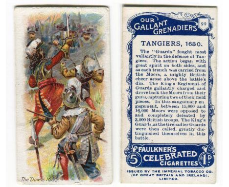 Four albums of cigarette cards, the majority part-sets and odds, including 7 W. &amp; F. Faulkner 'Our Gallant Grenadiers (I.