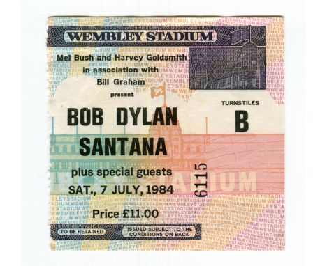 EPHEMERA. A small collection of music and theatre tickets, including Bob Dylan and the Rolling Stones, together with two merc