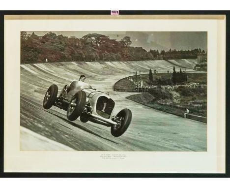 ‘John Cobb Napier-Railton’Modern racing print, 92cm wide; 67cm high