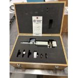 MITUTOYO DIGIMATIC 350-711-30 OUTSIDE DIGITAL MICROMETER W/ SOLARTRON 12962 SAMPLE HOLDER