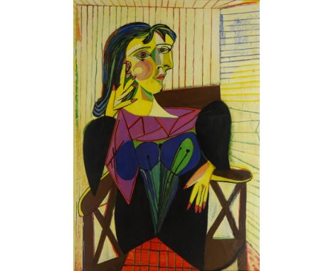 Portrait of Dora Maar, 20th century oil on canvas after Pablo Picasso 90cm x 62cm